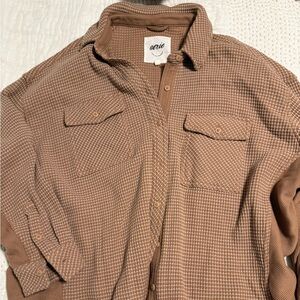 Aerie Lumber Jane Waffle Button Up Shirt